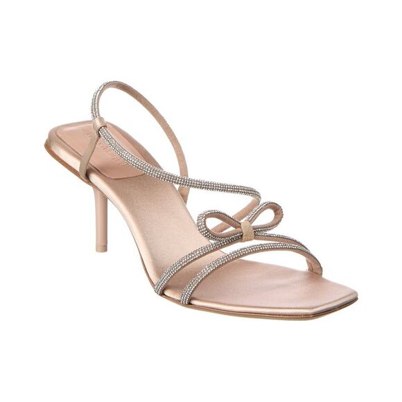 Max Mara Satin Sandal, Gold - Picture 1 of 5
